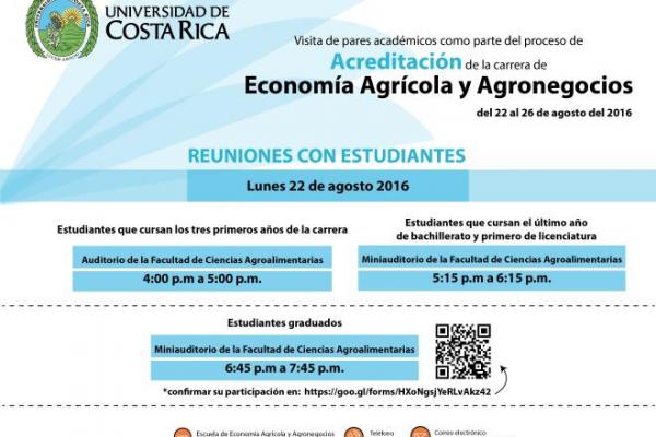 Visita de pares académicos - Economía Agrícola y Agronegocios